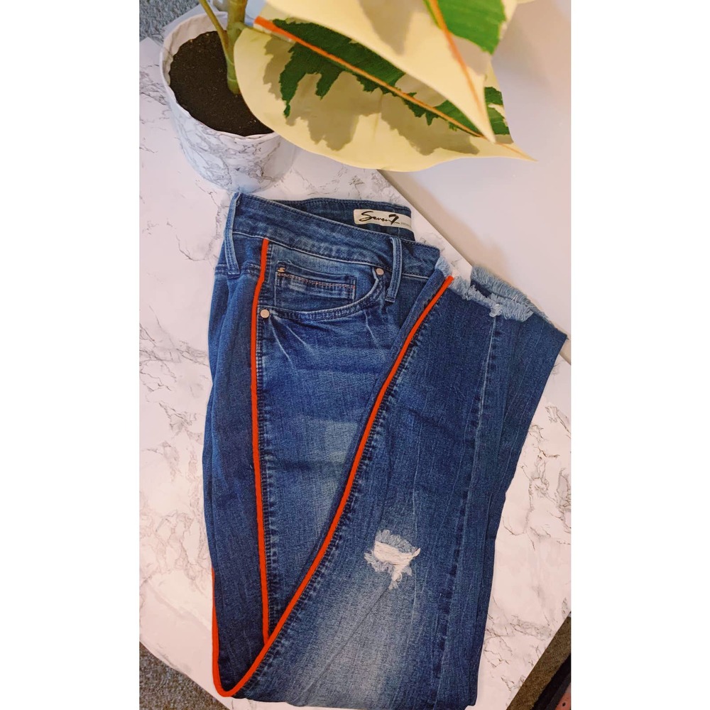 Distressed Skinny 7Jeans Plus